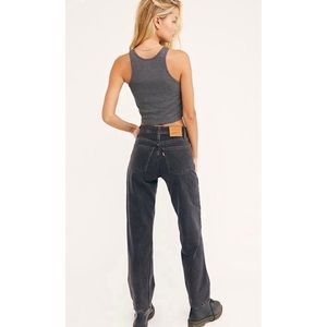 Levi's Premium Black Oversized Dad Jean in Rad Dad